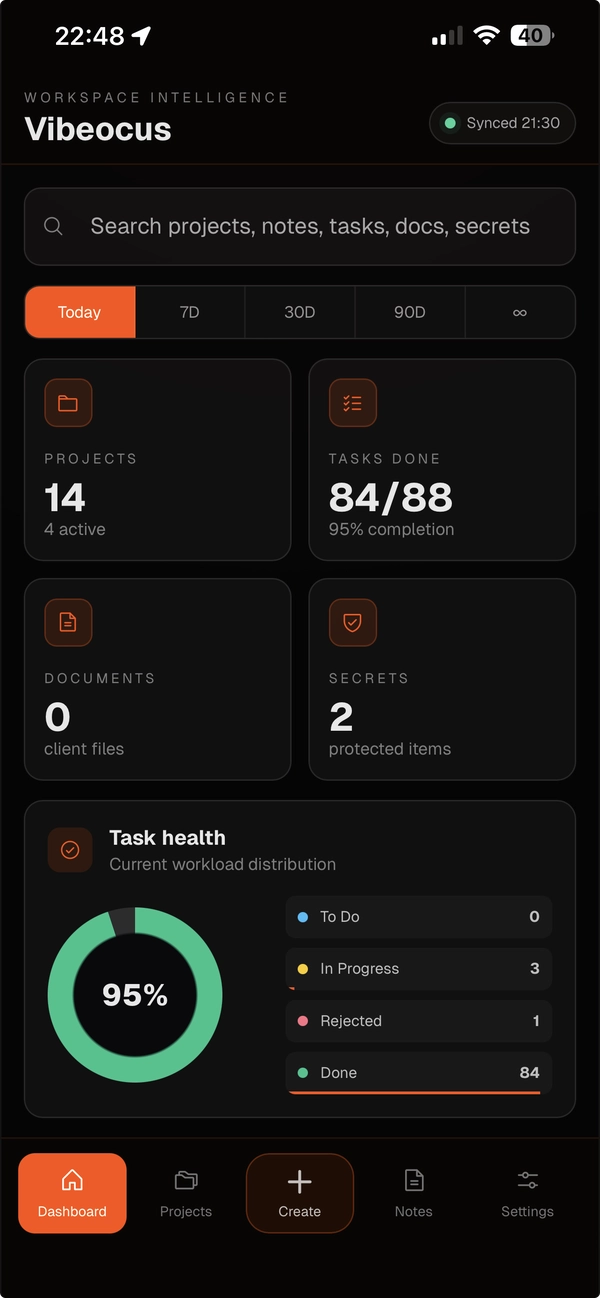 Vibeocus mobile screenshot